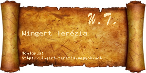 Wingert Terézia névjegykártya